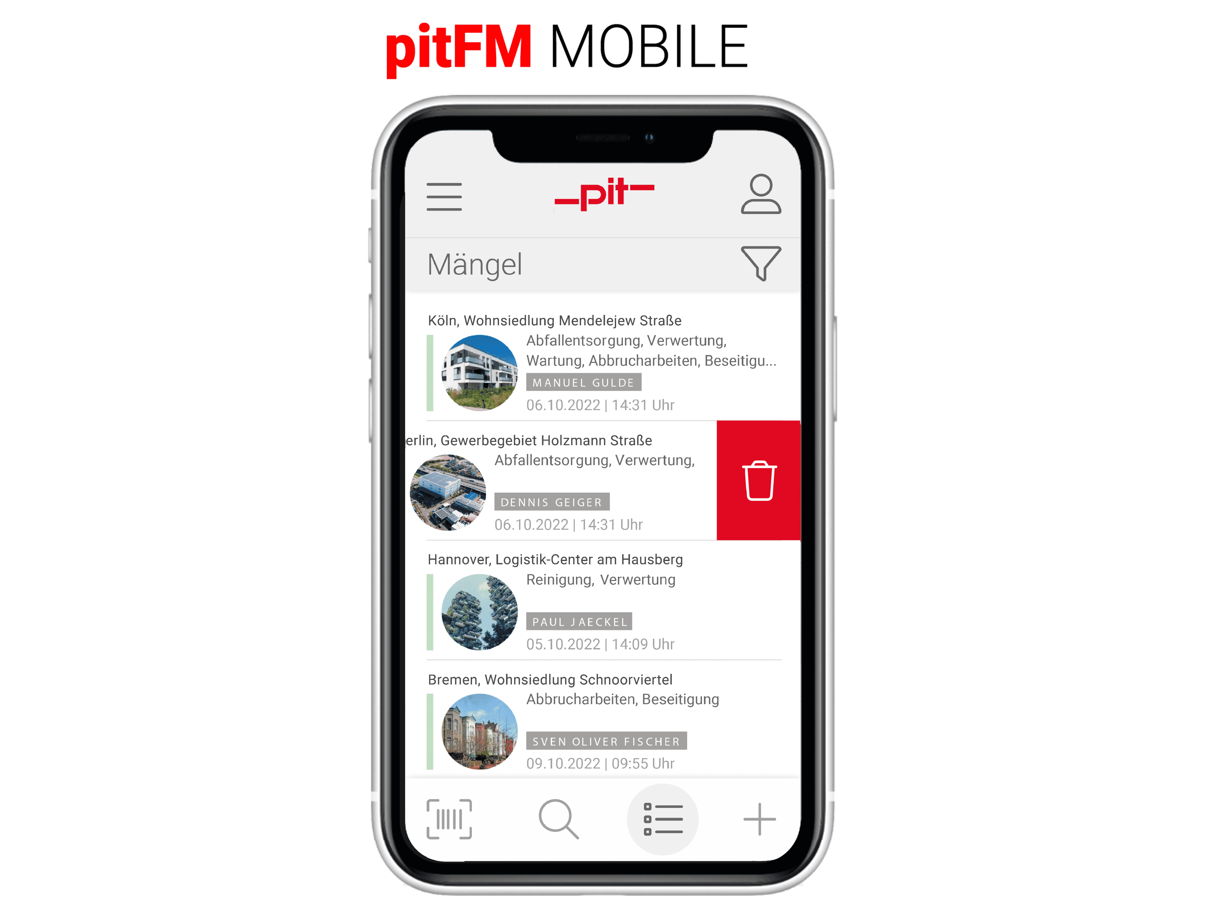 Mockup - pitFM Mobile